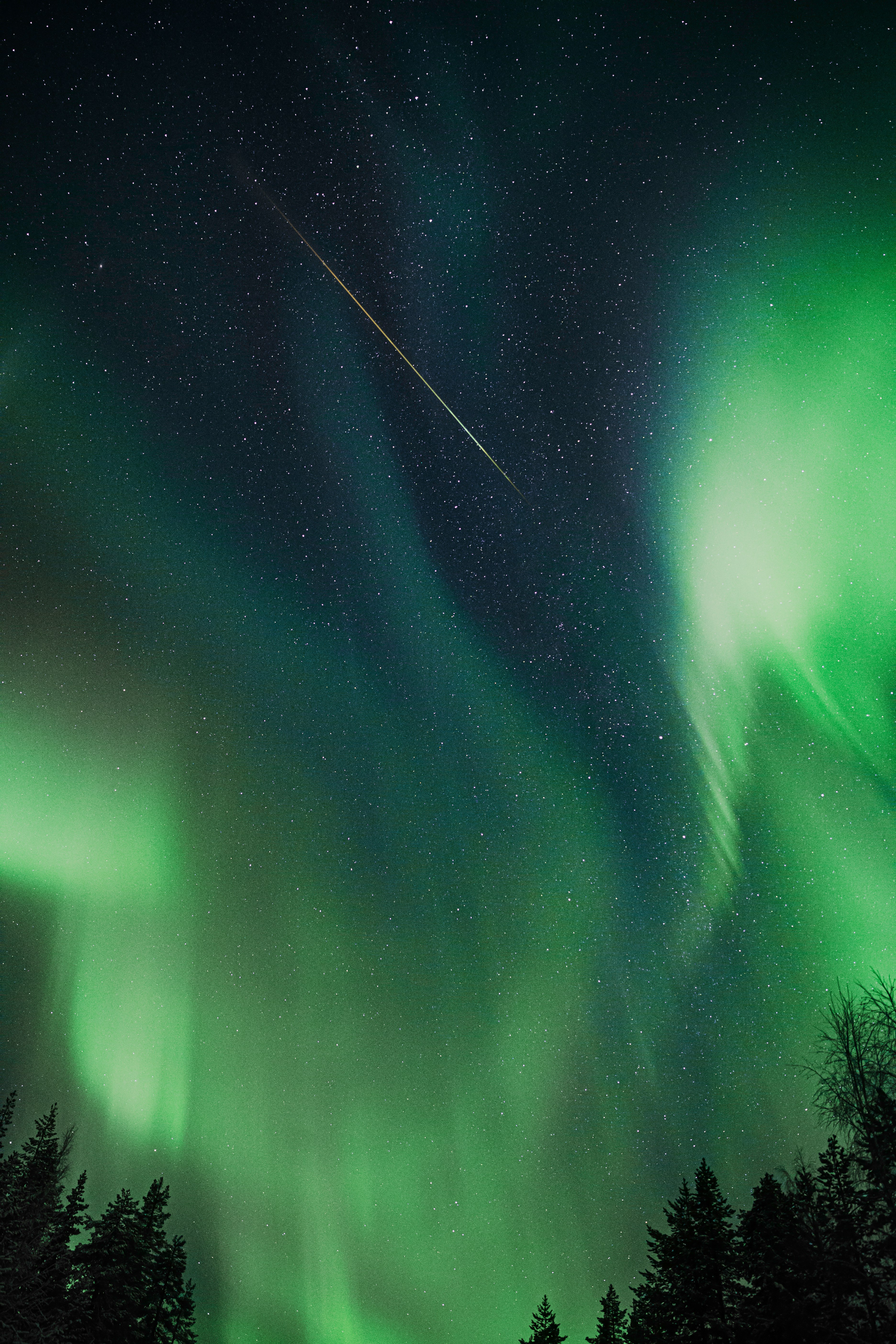 Aurora Borealis during night time